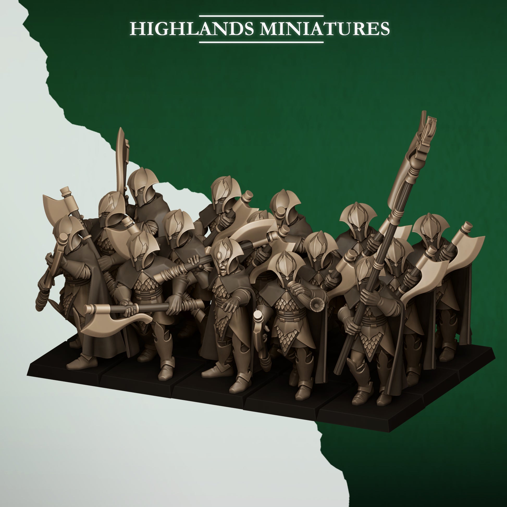 Miniatura Hacheros Salvajes Elfos Silvanos resina 28mm sin pintar - Drakholm