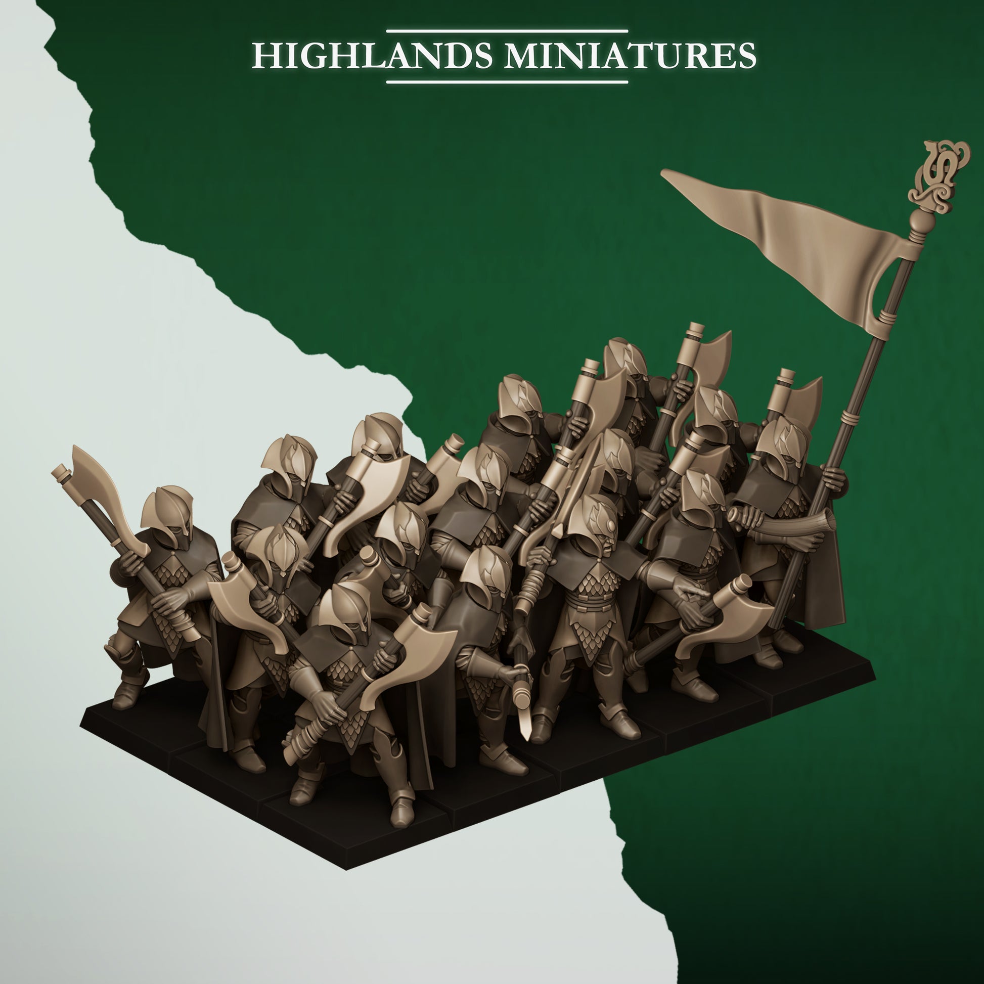 Miniatura Hacheros Salvajes Elfos Silvanos resina 28mm sin pintar - Drakholm