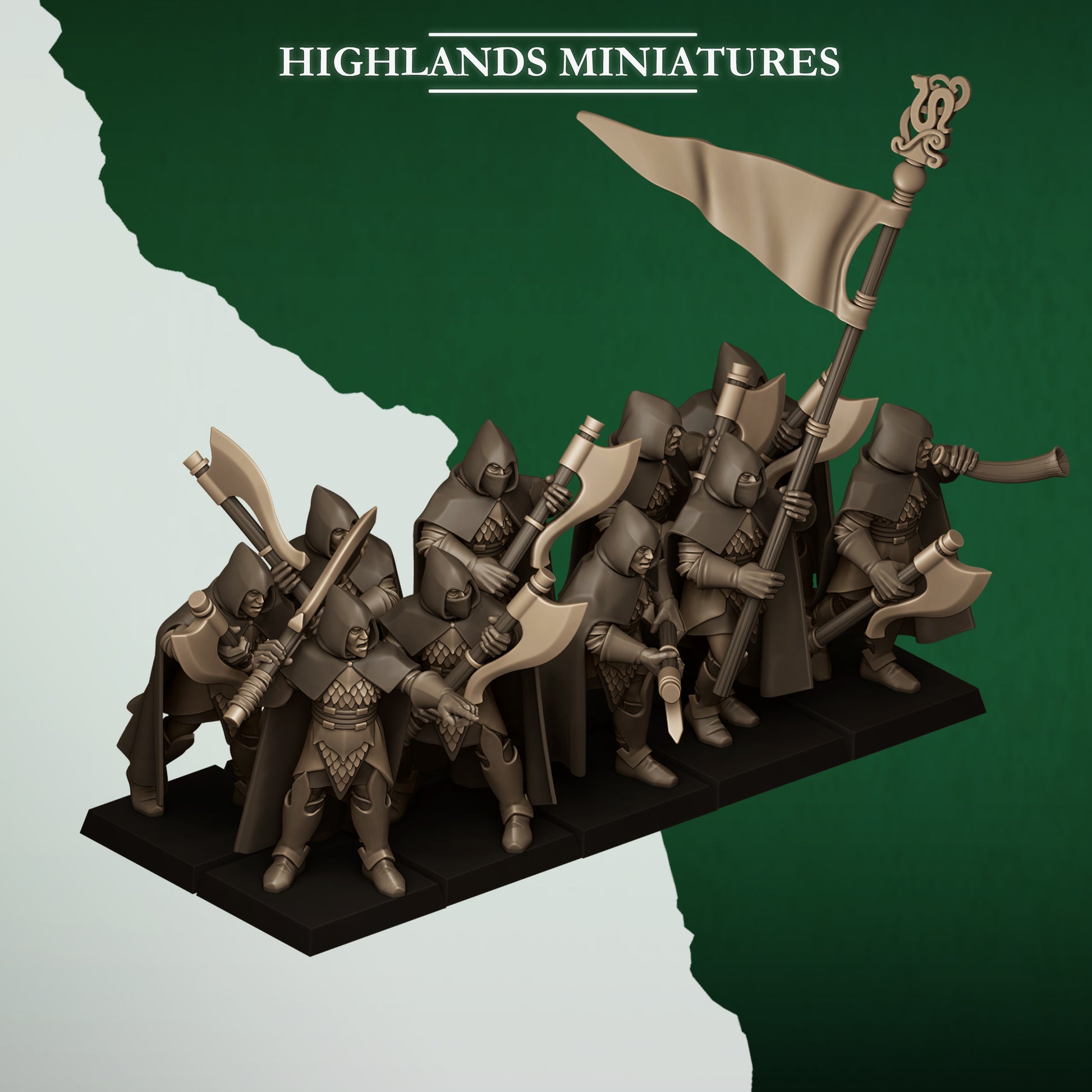 Miniatura Hacheros Salvajes Elfos Silvanos resina 28mm sin pintar - Drakholm