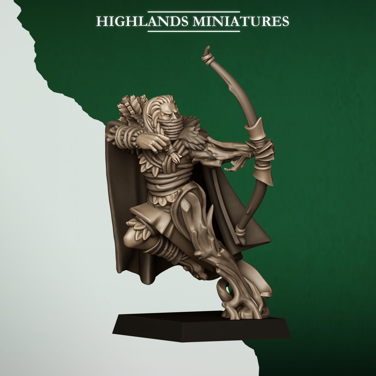 Miniatura Exploradores Salvajes Elfos Silvanos resina 28mm sin pintar - Drakholm