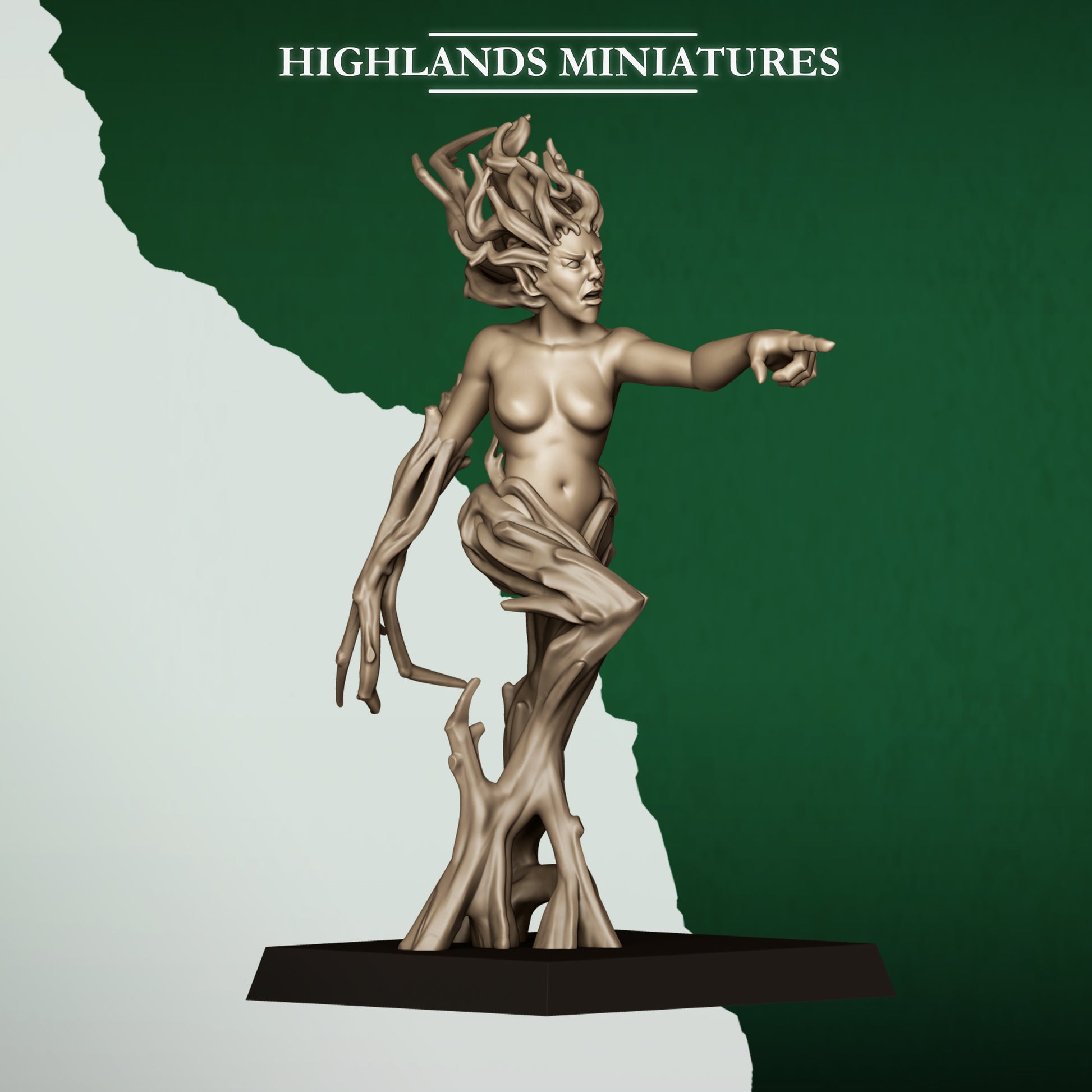 Miniatura Dríadas Elfos Silvanos resina 28mm sin pintar - Drakholm