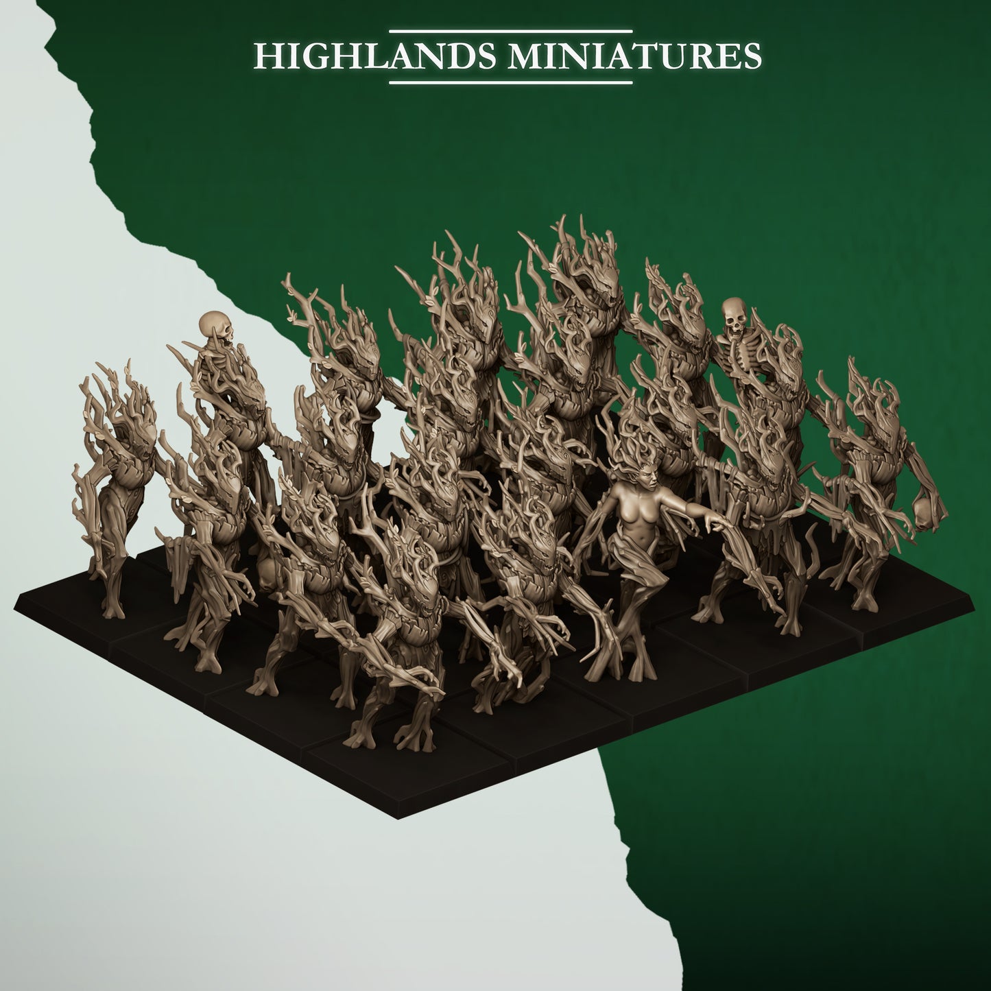 Miniatura Dríadas Elfos Silvanos resina 28mm sin pintar - Drakholm