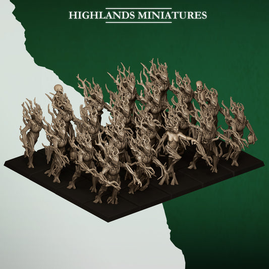 Miniatura Dríadas Elfos Silvanos resina 28mm sin pintar - Drakholm