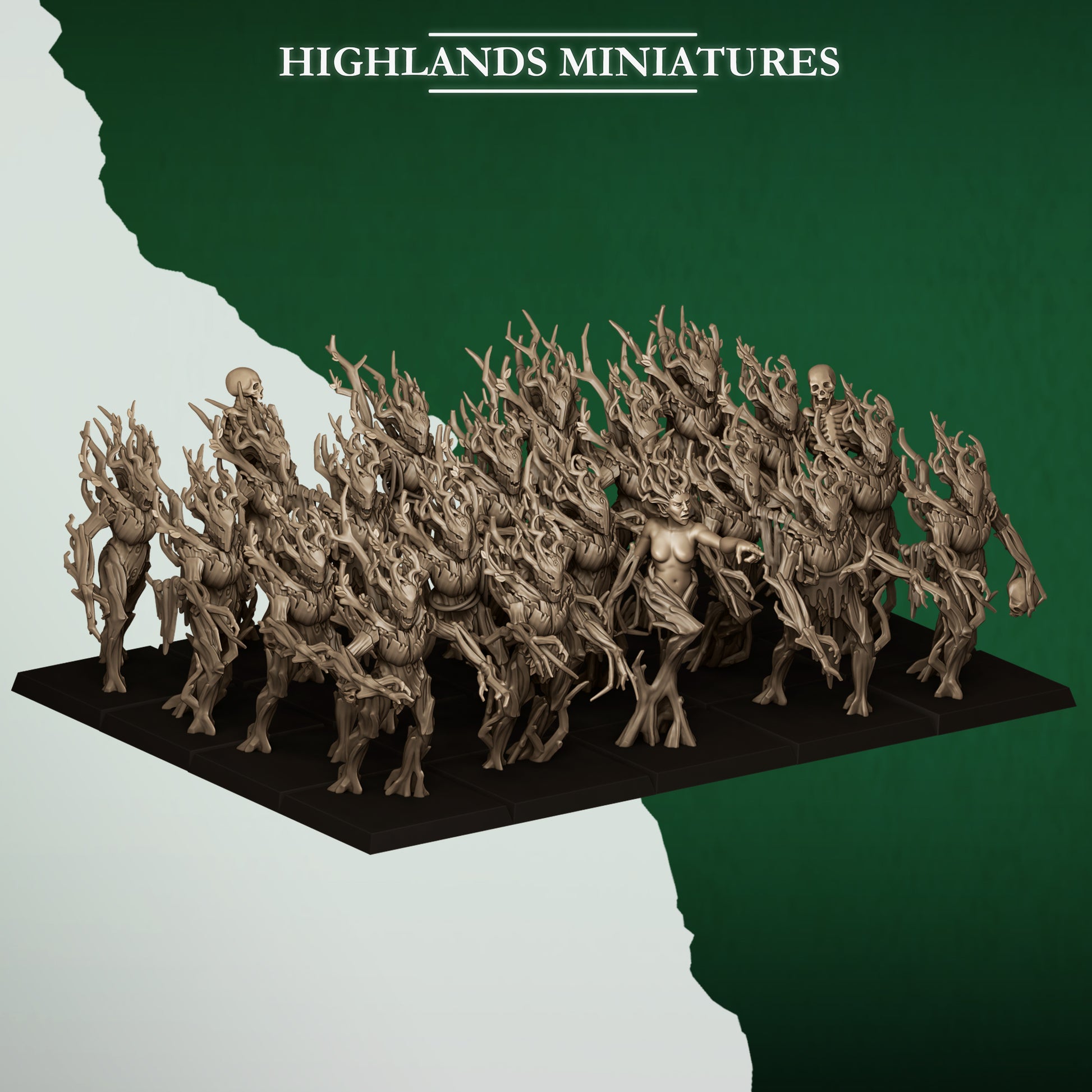 Miniatura Dríadas Elfos Silvanos resina 28mm sin pintar - Drakholm