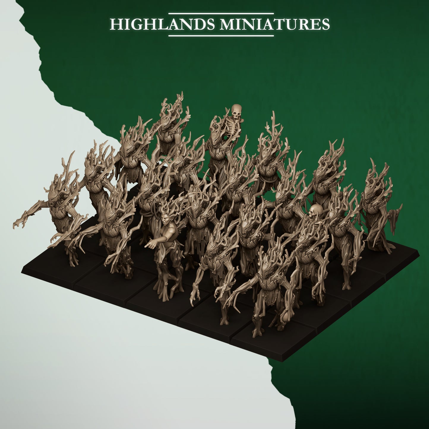 Miniatura Dríadas Elfos Silvanos resina 28mm sin pintar - Drakholm