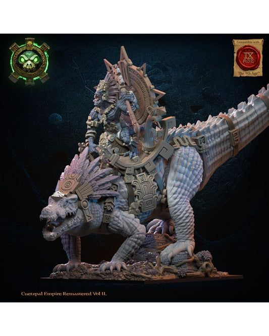 Miniatura Citlallicue, Heroína Cipactli en Deinosuchus Saurios Ancestrales resina 28mm sin pintar - Drakholm