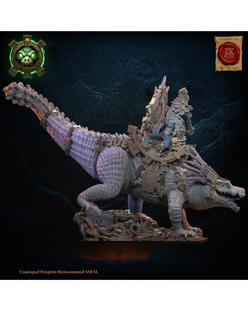 Miniatura Citlallicue, Heroína Cipactli en Deinosuchus Saurios Ancestrales resina 28mm sin pintar - Drakholm