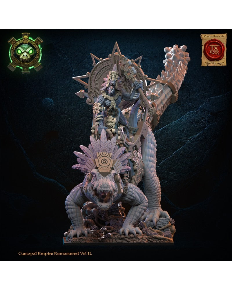 Miniatura Citlallicue, Heroína Cipactli en Deinosuchus Saurios Ancestrales resina 28mm sin pintar - Drakholm