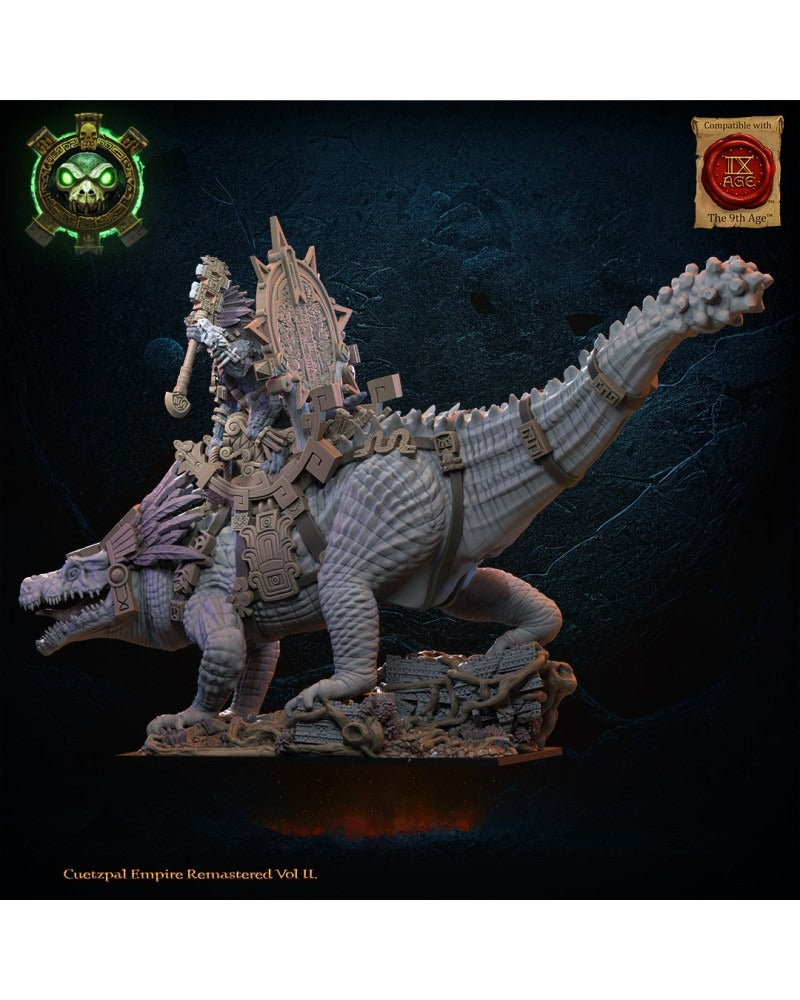 Miniatura Citlallicue, Heroína Cipactli en Deinosuchus Saurios Ancestrales resina 28mm sin pintar - Drakholm