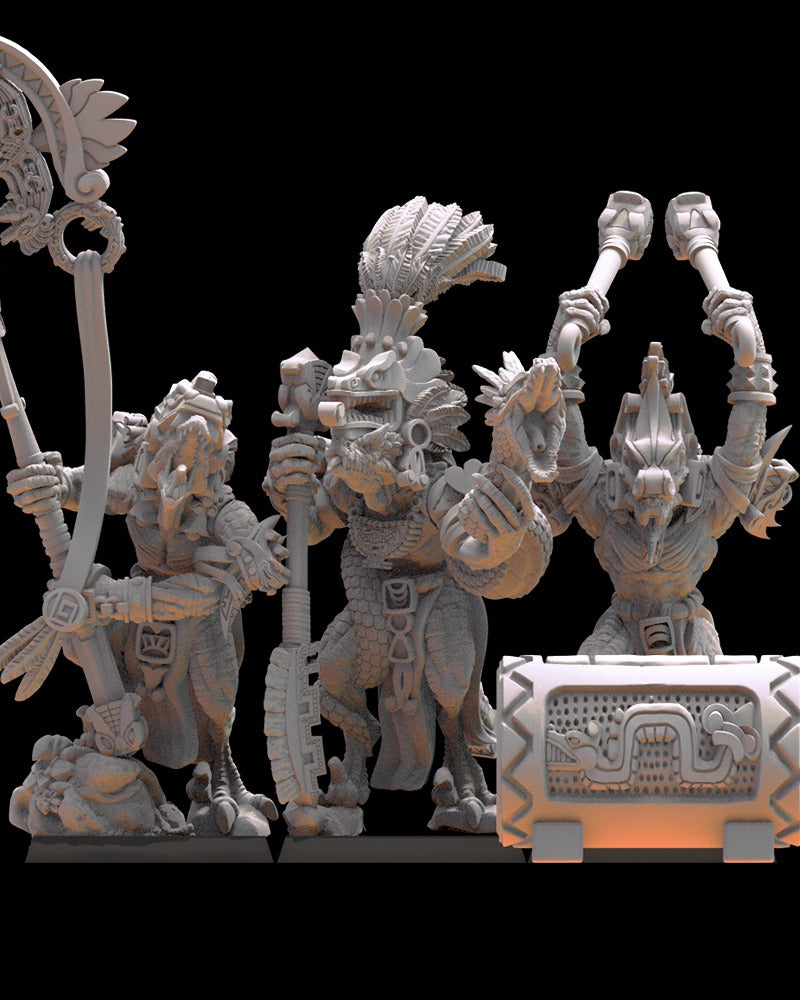Miniatura Guardia Coatl Saurios Ancestrales resina 28mm sin pintar - Drakholm