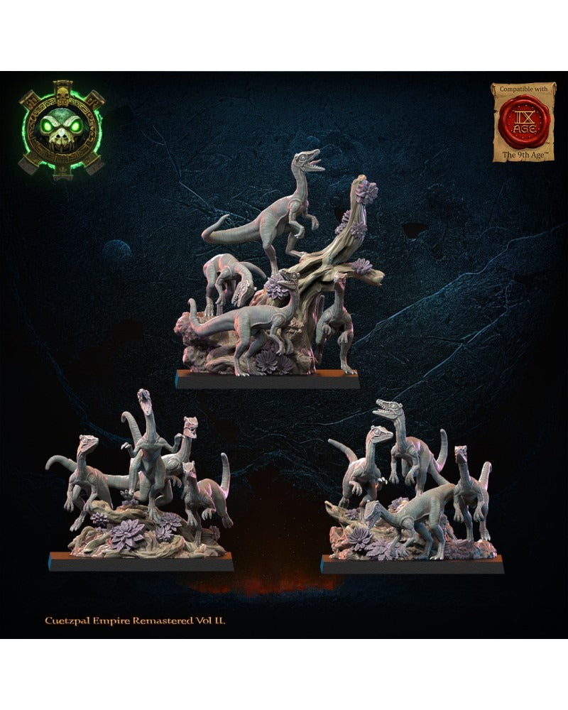 Miniatura Enjambre Compsognathus Saurios Ancestrales resina 28mm sin pintar - Drakholm