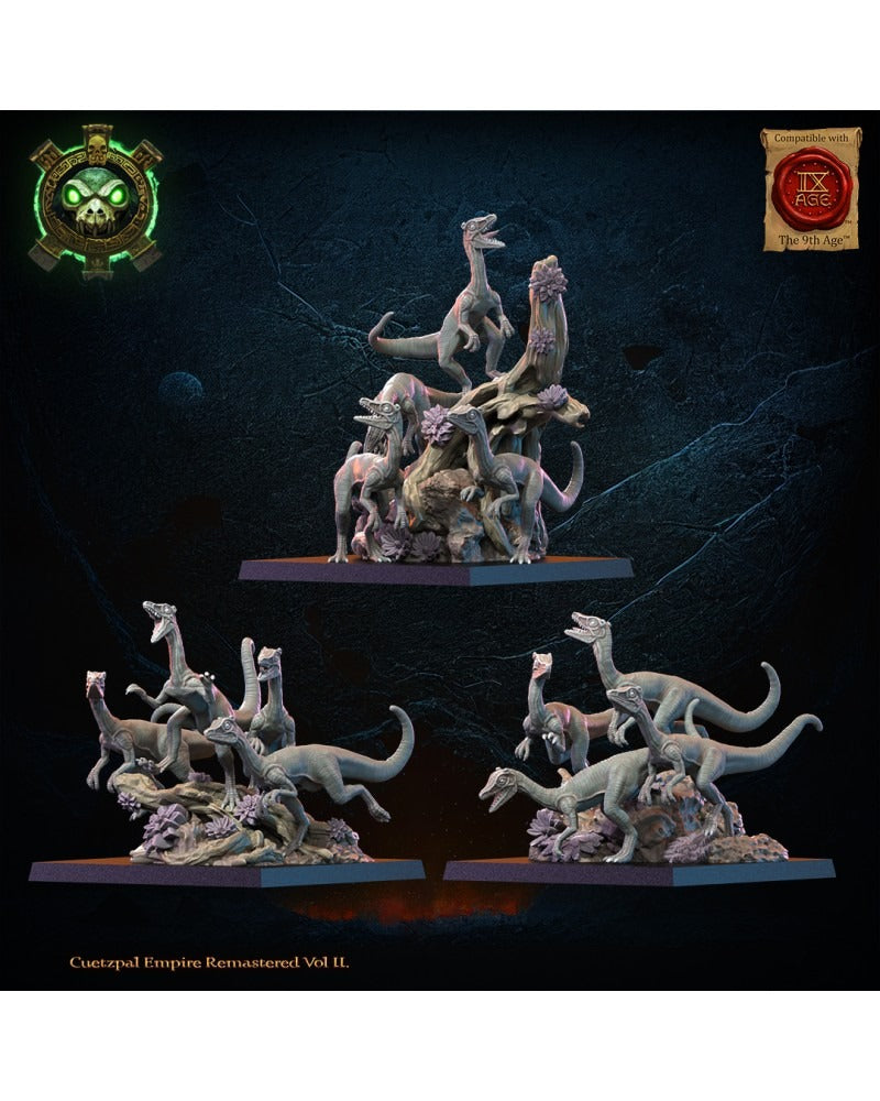 Miniatura Enjambre Compsognathus Saurios Ancestrales resina 28mm sin pintar - Drakholm