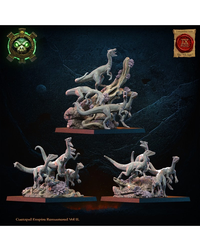 Miniatura Enjambre Compsognathus Saurios Ancestrales resina 28mm sin pintar - Drakholm