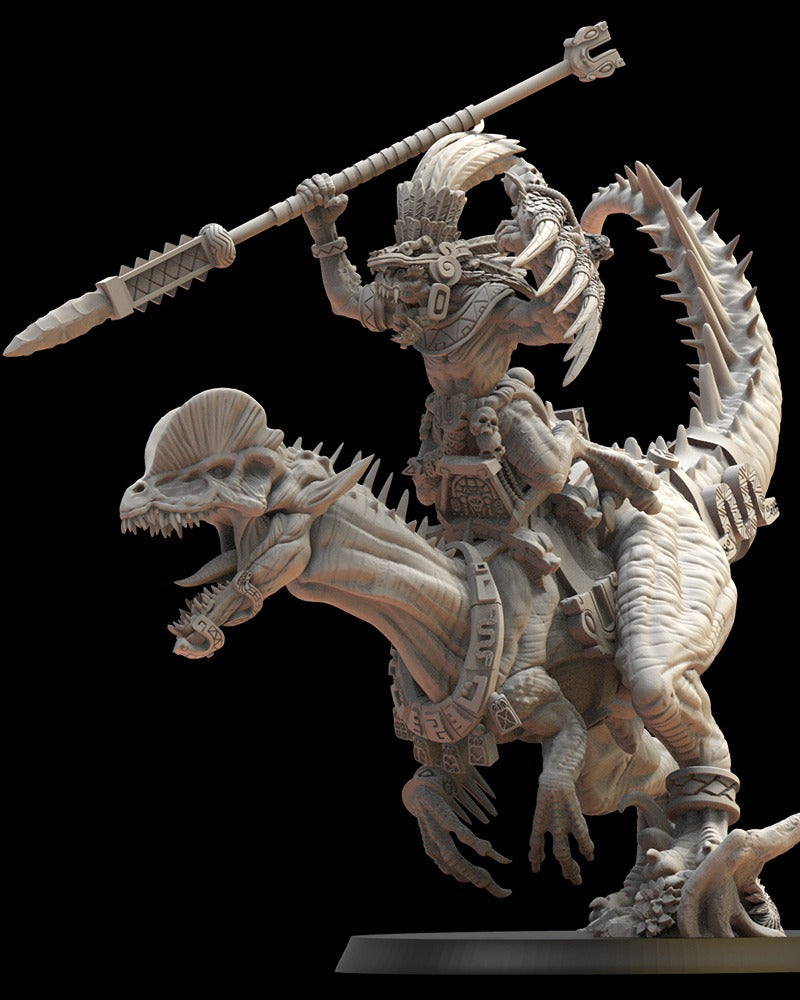 Miniatura General Ezocamatl en Dilofosaurio Saurios Ancestrales resina 28mm sin pintar - Drakholm