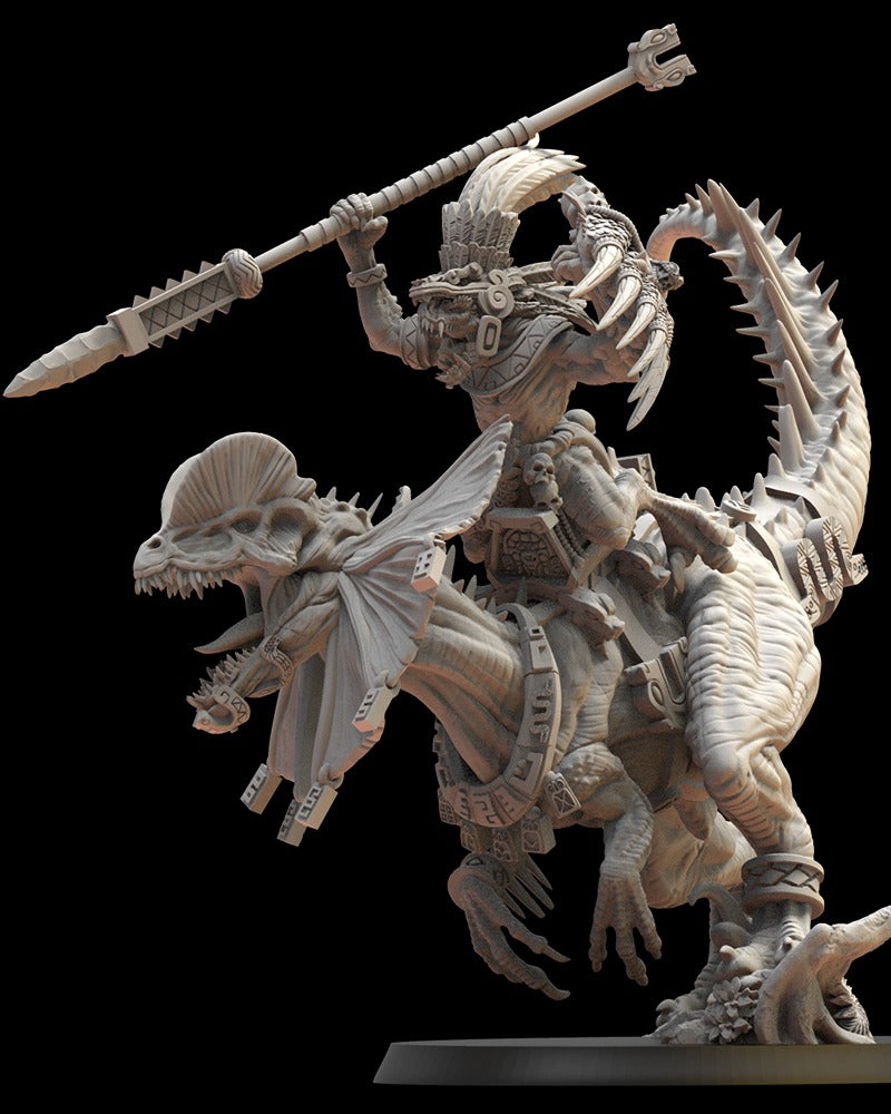 Miniatura General Ezocamatl en Dilofosaurio Saurios Ancestrales resina 28mm sin pintar - Drakholm