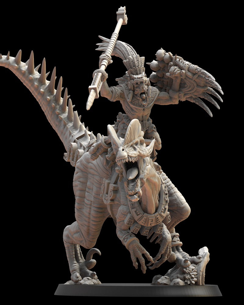 Miniatura General Ezocamatl en Dilofosaurio Saurios Ancestrales resina 28mm sin pintar - Drakholm