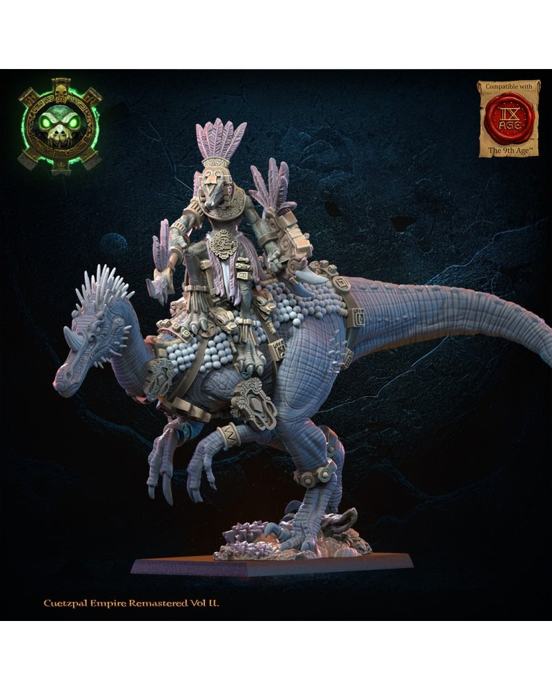 Miniatura Itzcueye, Heroína Cuetzpalli en Ceratomimus Saurios Ancestrales resina 28mm sin pintar - Drakholm