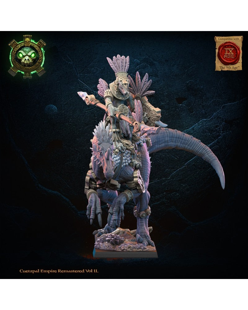 Miniatura Itzcueye, Heroína Cuetzpalli en Ceratomimus Saurios Ancestrales resina 28mm sin pintar - Drakholm