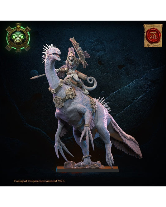 Miniatura Heroína Kuaxotl en Istetlueyak Saurios Ancestrales resina 28mm sin pintar - Drakholm