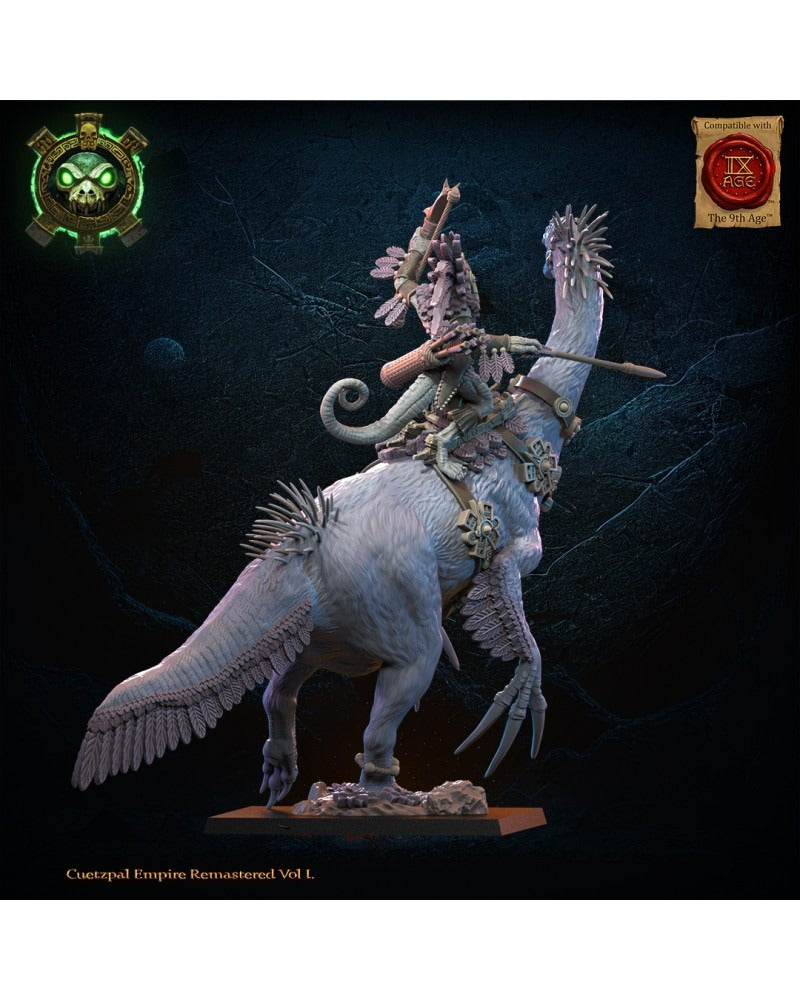Miniatura Heroína Kuaxotl en Istetlueyak Saurios Ancestrales resina 28mm sin pintar - Drakholm