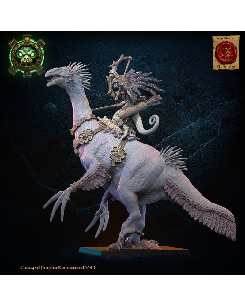 Miniatura Heroína Kuaxotl en Istetlueyak Saurios Ancestrales resina 28mm sin pintar - Drakholm
