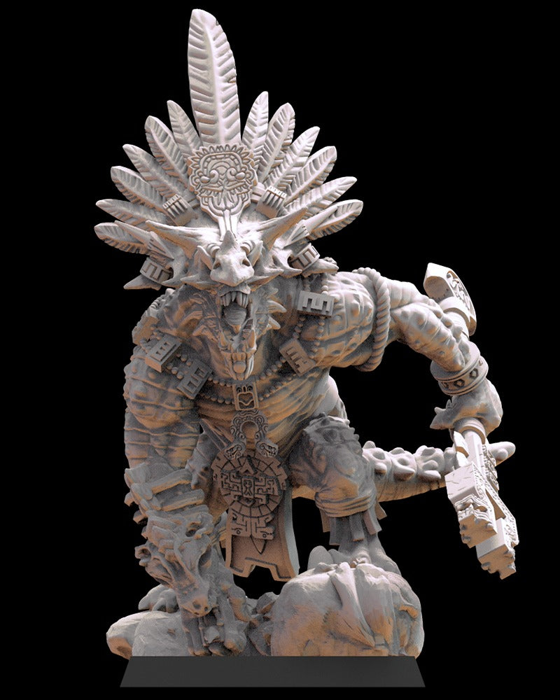 Miniatura Tlaloc el Águila Pescadora Saurios Ancestrales resina 28mm sin pintar - Drakholm