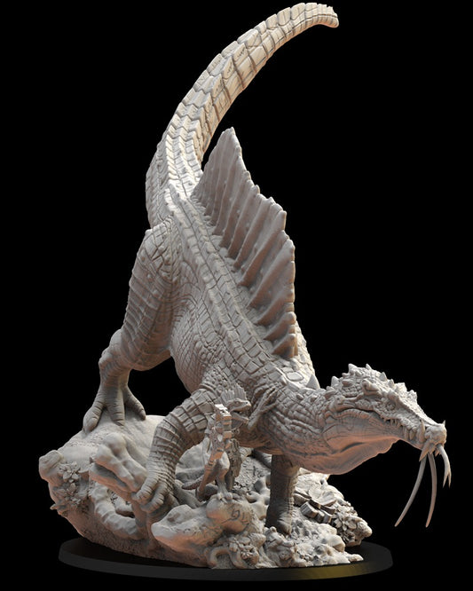 Miniatura Tlauilokotl Saurios Ancestrales resina 28mm sin pintar - Drakholm