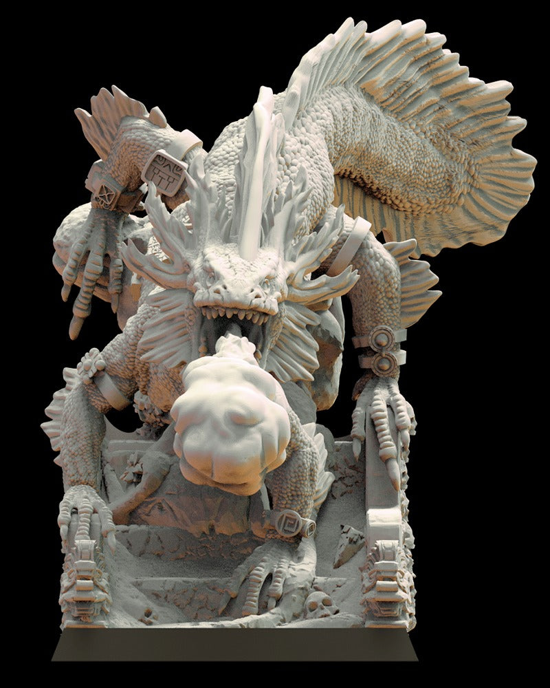 Miniatura Tlemiahuatl Saurios Ancestrales resina 28mm sin pintar - Drakholm