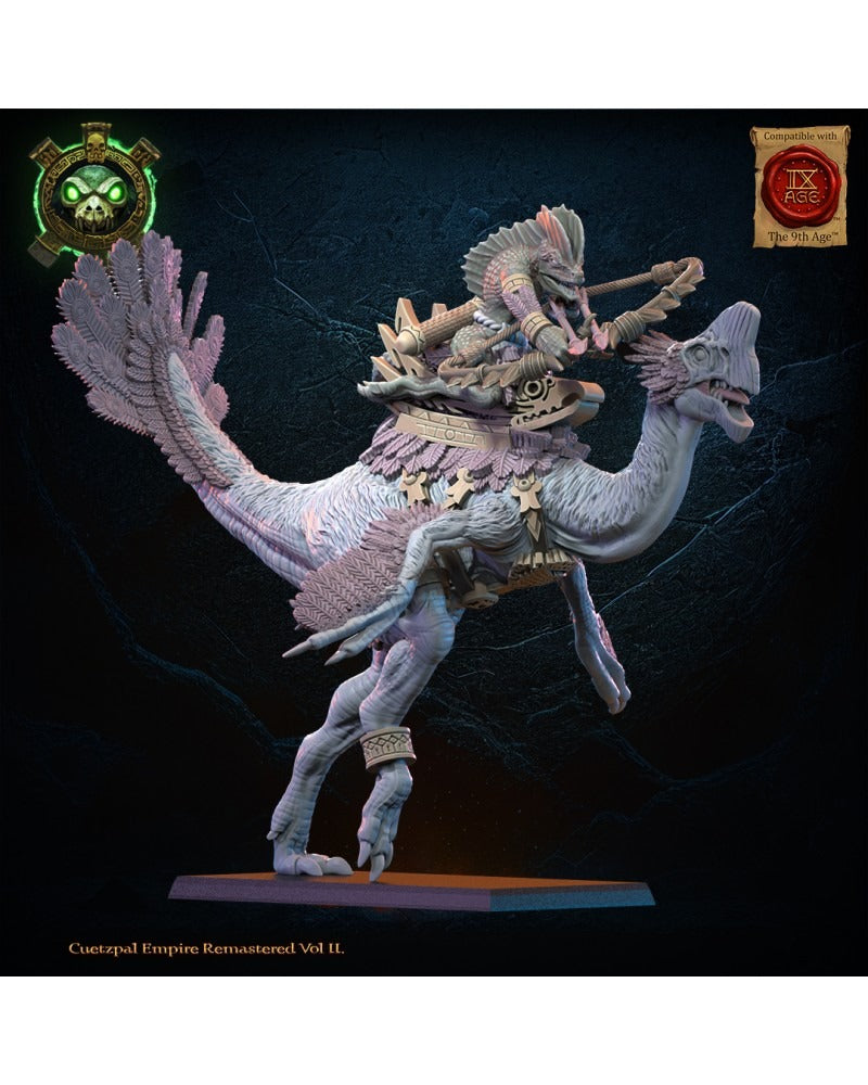 Miniatura Tocih, Heroína Cuetzpalli en Oviraptor Saurios Ancestrales resina 28mm sin pintar - Drakholm