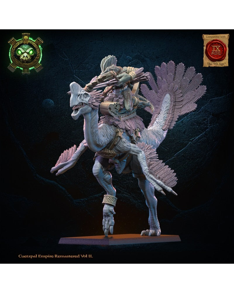 Miniatura Tocih, Heroína Cuetzpalli en Oviraptor Saurios Ancestrales resina 28mm sin pintar - Drakholm