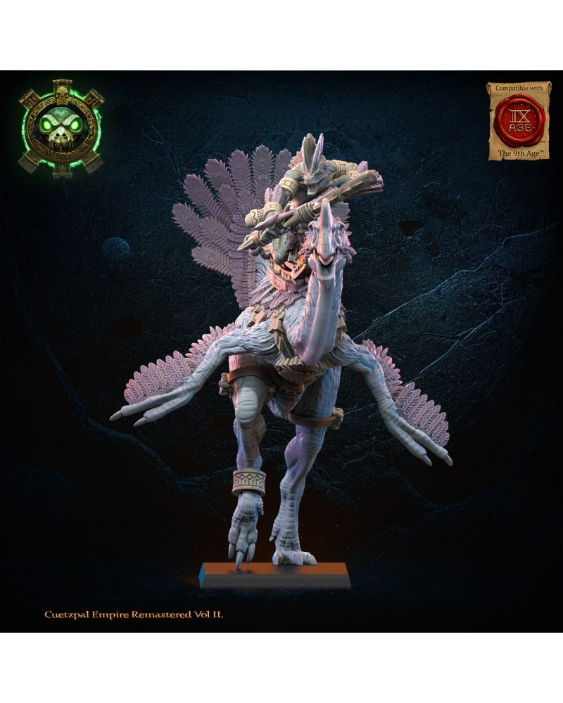 Miniatura Tocih, Heroína Cuetzpalli en Oviraptor Saurios Ancestrales resina 28mm sin pintar - Drakholm