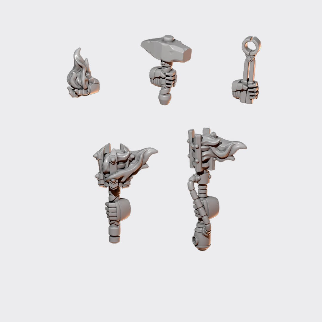 Adornos de mano Anvil Wardens — bits de conversión sci-fi grimdark de Greytide Studio, resina 32mm sin pintar