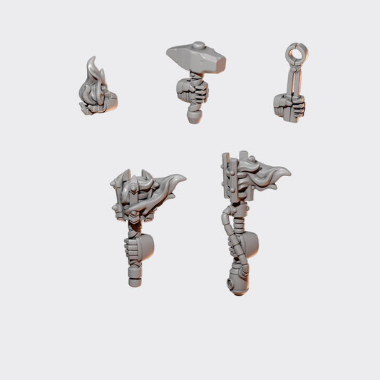 Adornos de mano Anvil Wardens — bits de conversión sci-fi grimdark de Greytide Studio, resina 32mm sin pintar