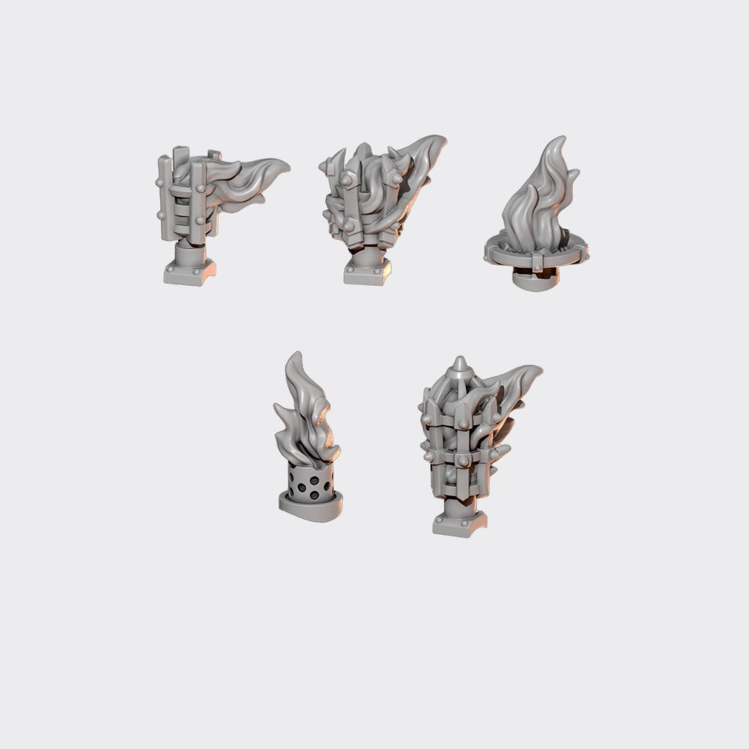 Adornos mochila Terminator Anvil Wardens — bits de conversión sci-fi grimdark de Greytide Studio, resina 32mm sin pintar