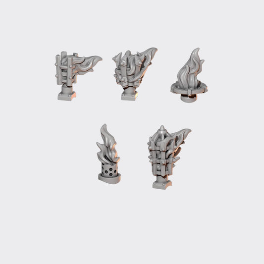 Adornos mochila Terminator Anvil Wardens — bits de conversión sci-fi grimdark de Greytide Studio, resina 32mm sin pintar