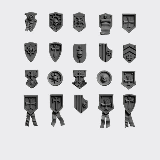 Adornos pecho Eternal Crusaders — bits de conversión sci-fi grimdark de Greytide Studio, resina 32mm sin pintar