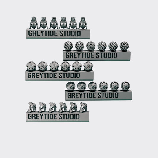 Adornos Primal Hounds A — bits de conversión sci-fi grimdark de Greytide Studio, resina 32mm sin pintar