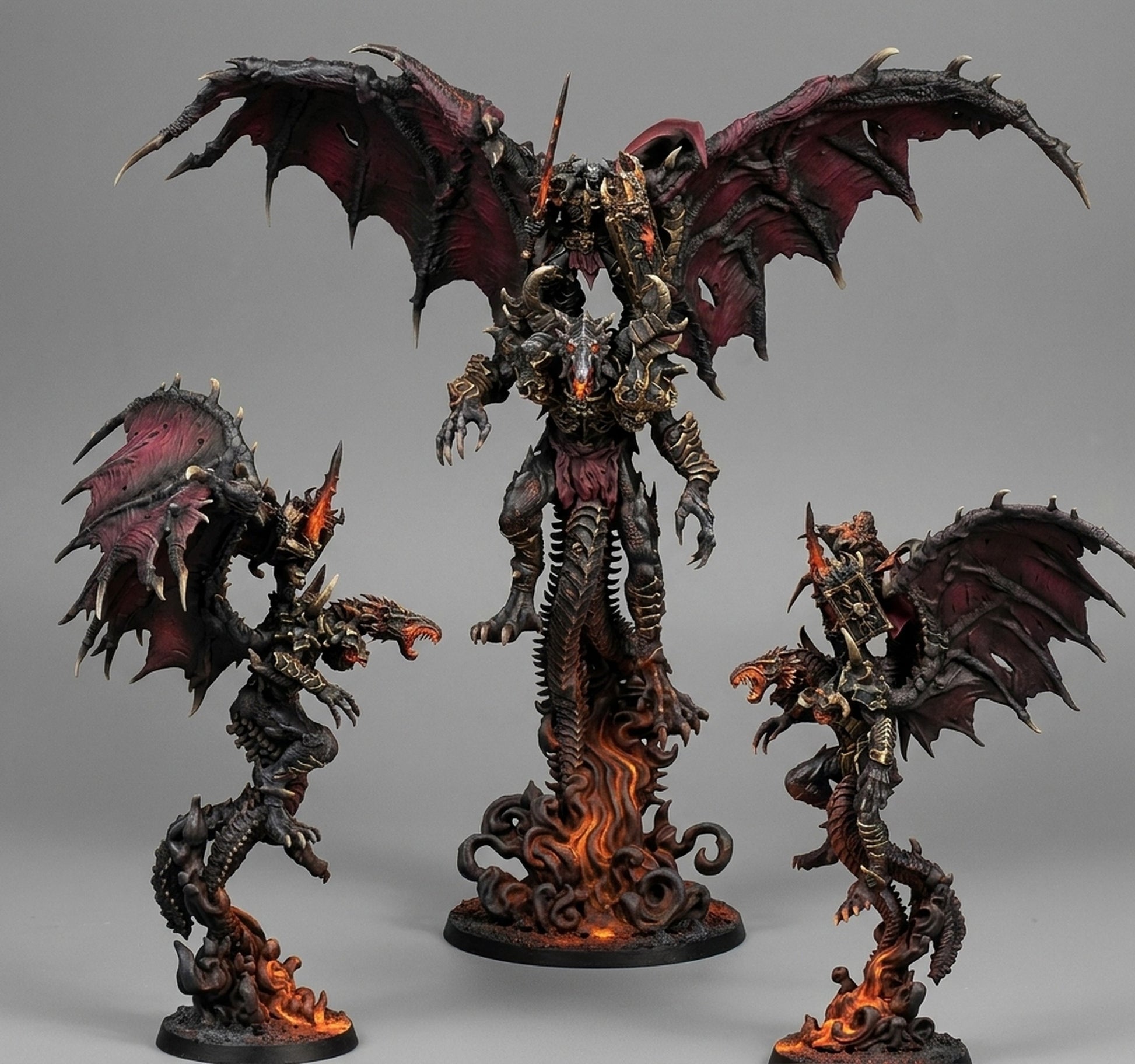 Miniatura El Archidemonio de las Edades Reinos del Caos resina 32mm sin pintar - Drakholm