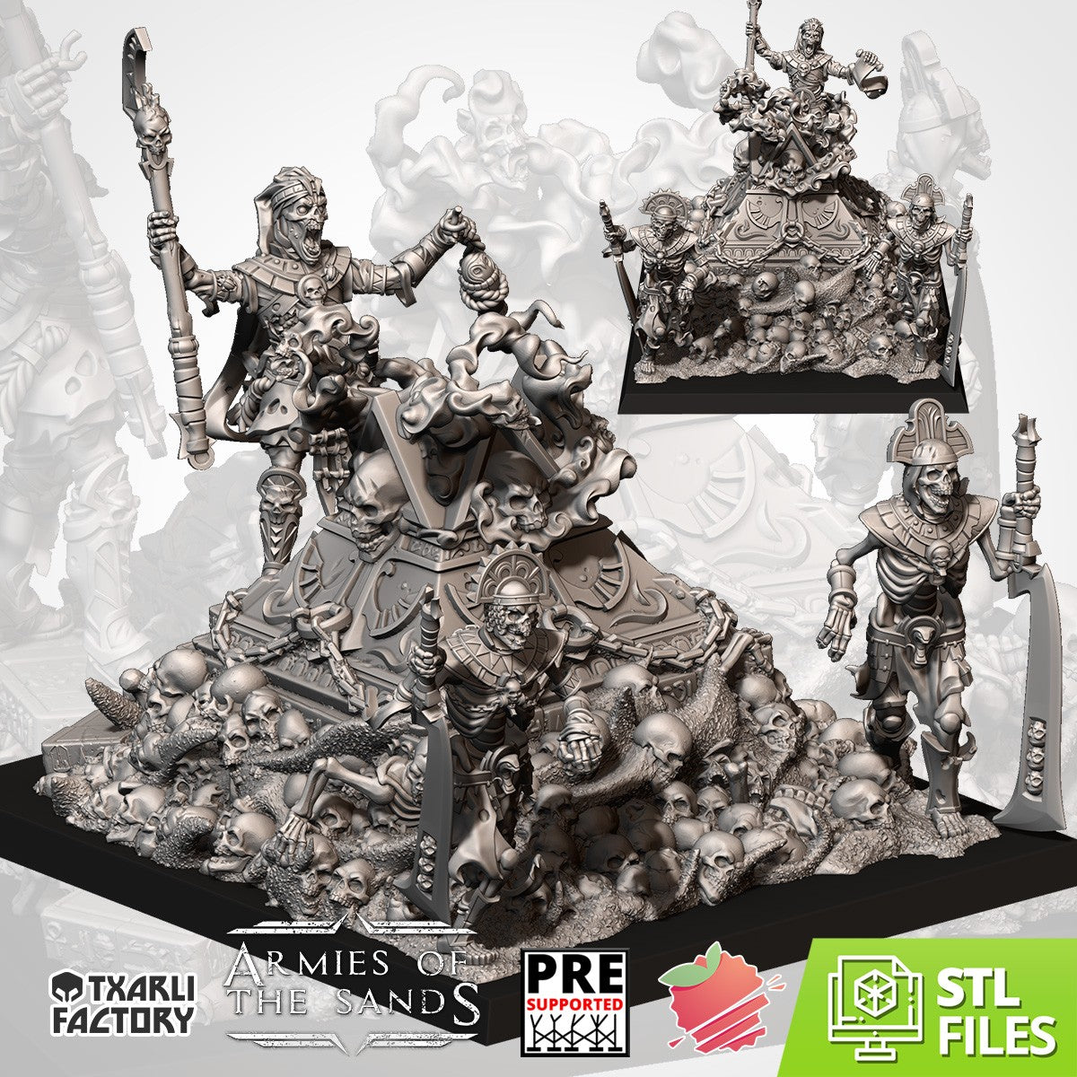 Miniatura Arca de las Almas Reyes Funerarios resina 32mm sin pintar - Drakholm