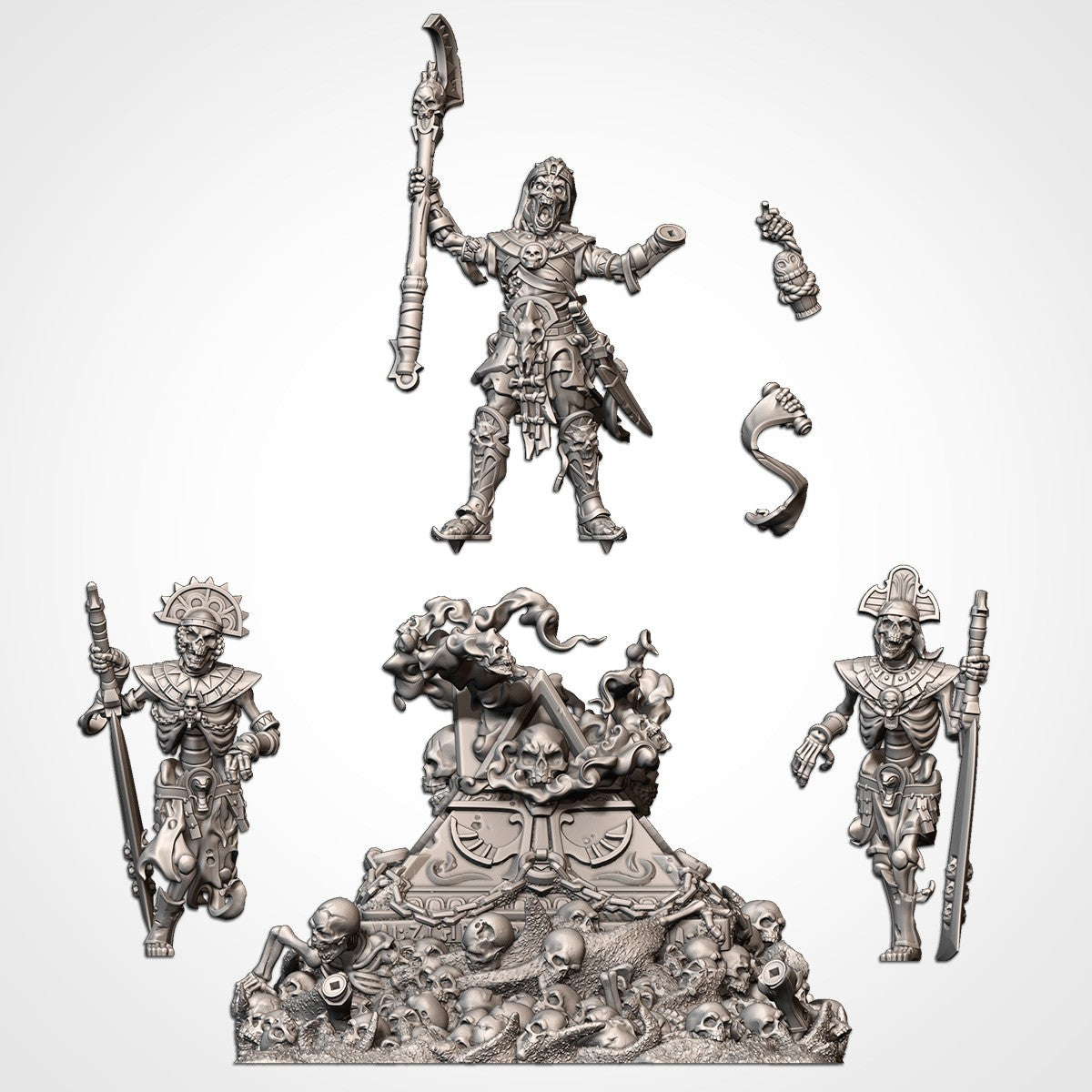 Miniatura Arca de las Almas Reyes Funerarios resina 32mm sin pintar - Drakholm
