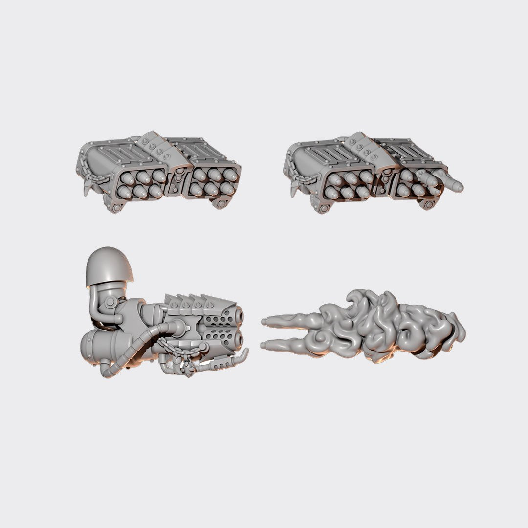 Armas pesadas Terminator Anvil Wardens — bits de conversión sci-fi grimdark de Greytide Studio, resina 32mm sin pintar