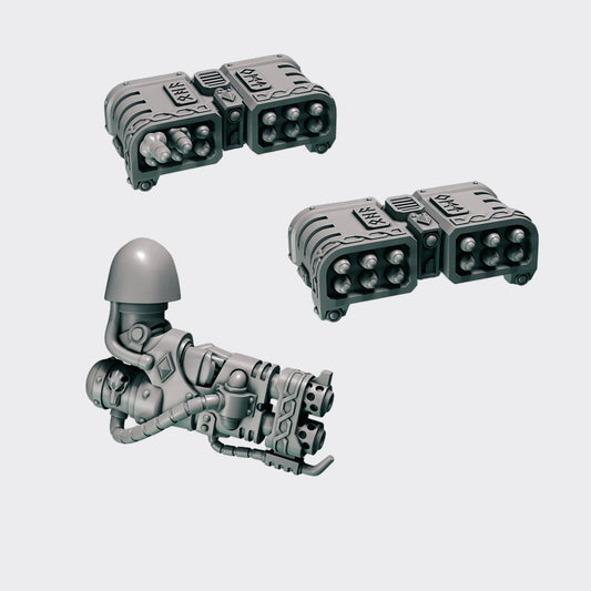 Armas pesadas Terminator Primal Hounds — bits de conversión sci-fi grimdark de Greytide Studio, resina 32mm sin pintar