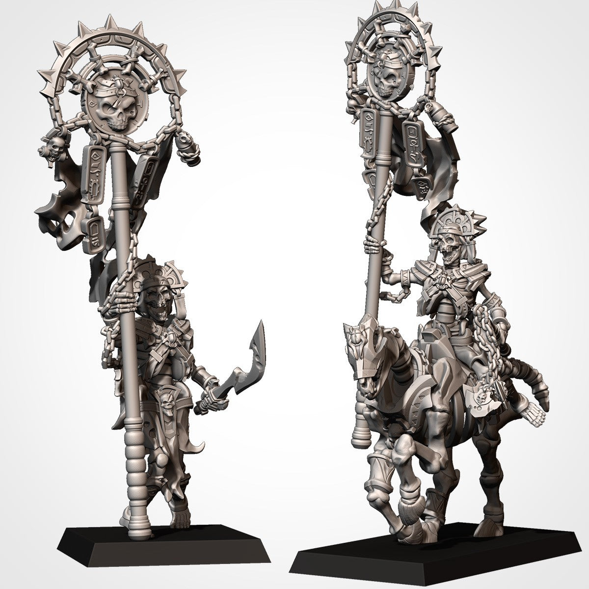 Miniatura Portaestandarte de la Legión Árida Reyes Funerarios resina 32mm sin pintar - Drakholm