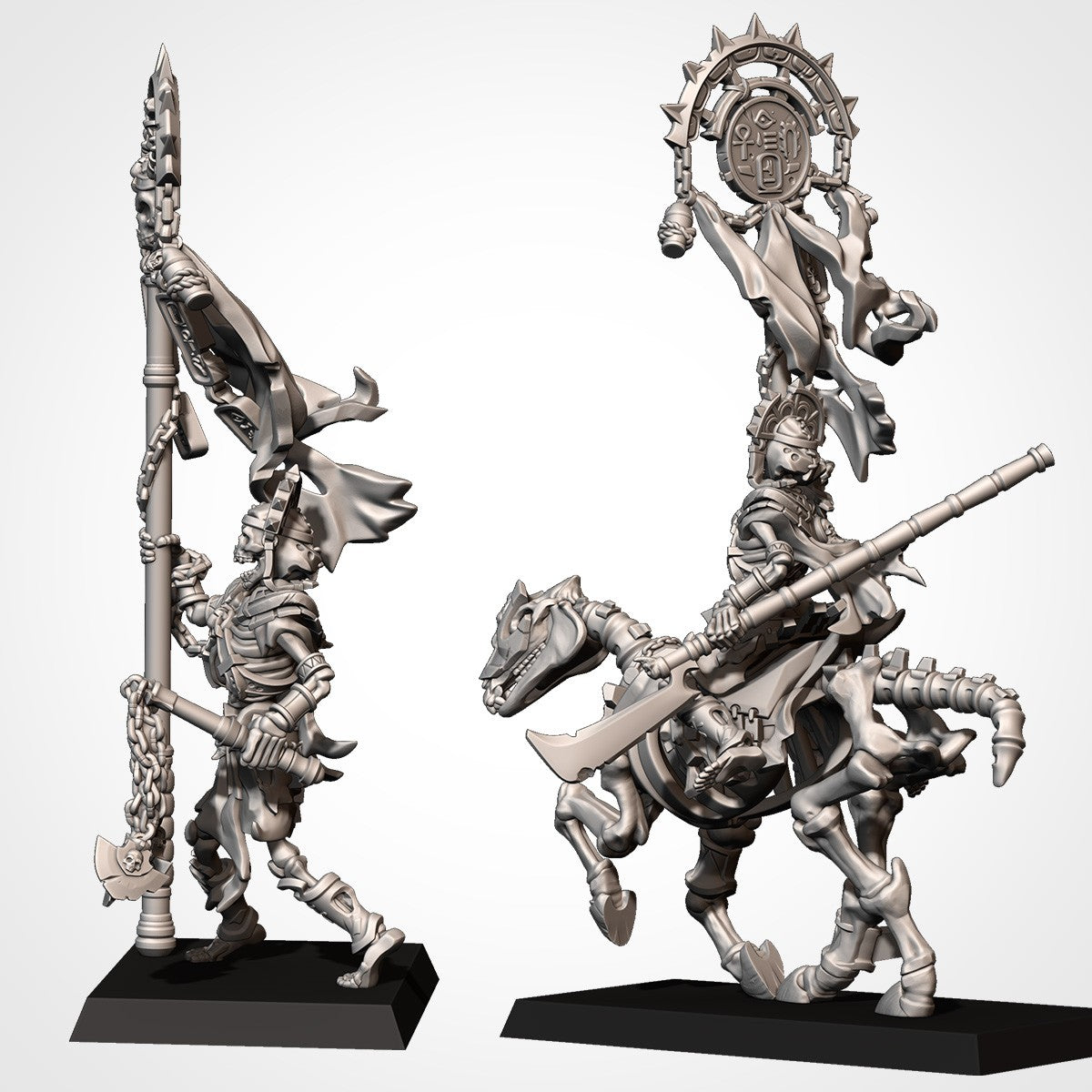 Miniatura Portaestandarte de la Legión Árida Reyes Funerarios resina 32mm sin pintar - Drakholm