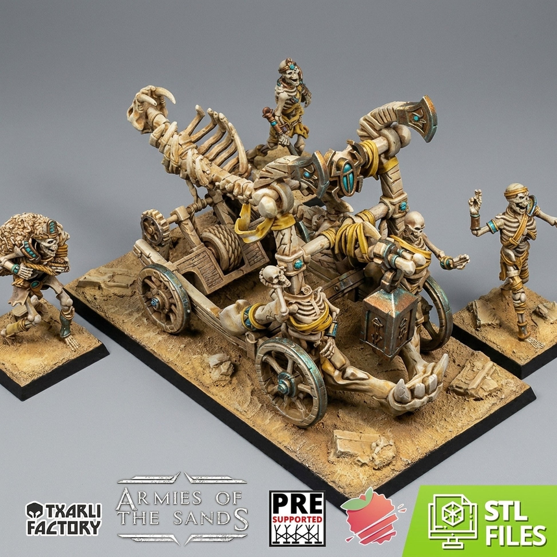 Miniatura Catapulta de Hueso Reyes Funerarios resina 32mm sin pintar - Drakholm