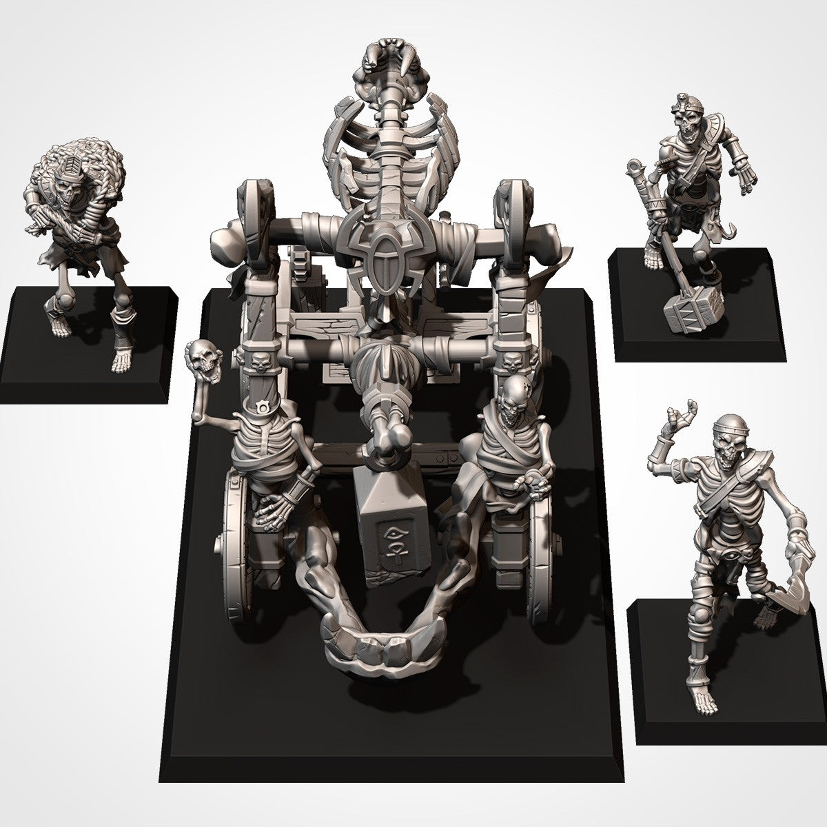 Miniatura Catapulta de Hueso Reyes Funerarios resina 32mm sin pintar - Drakholm