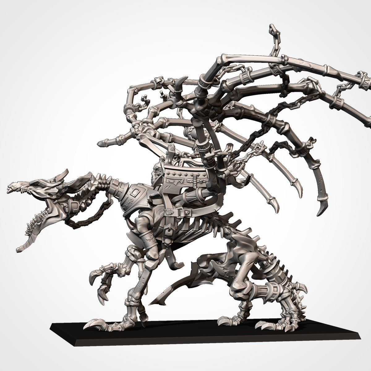 Miniatura Dragón de Hueso Reyes Funerarios resina 32mm sin pintar - Drakholm