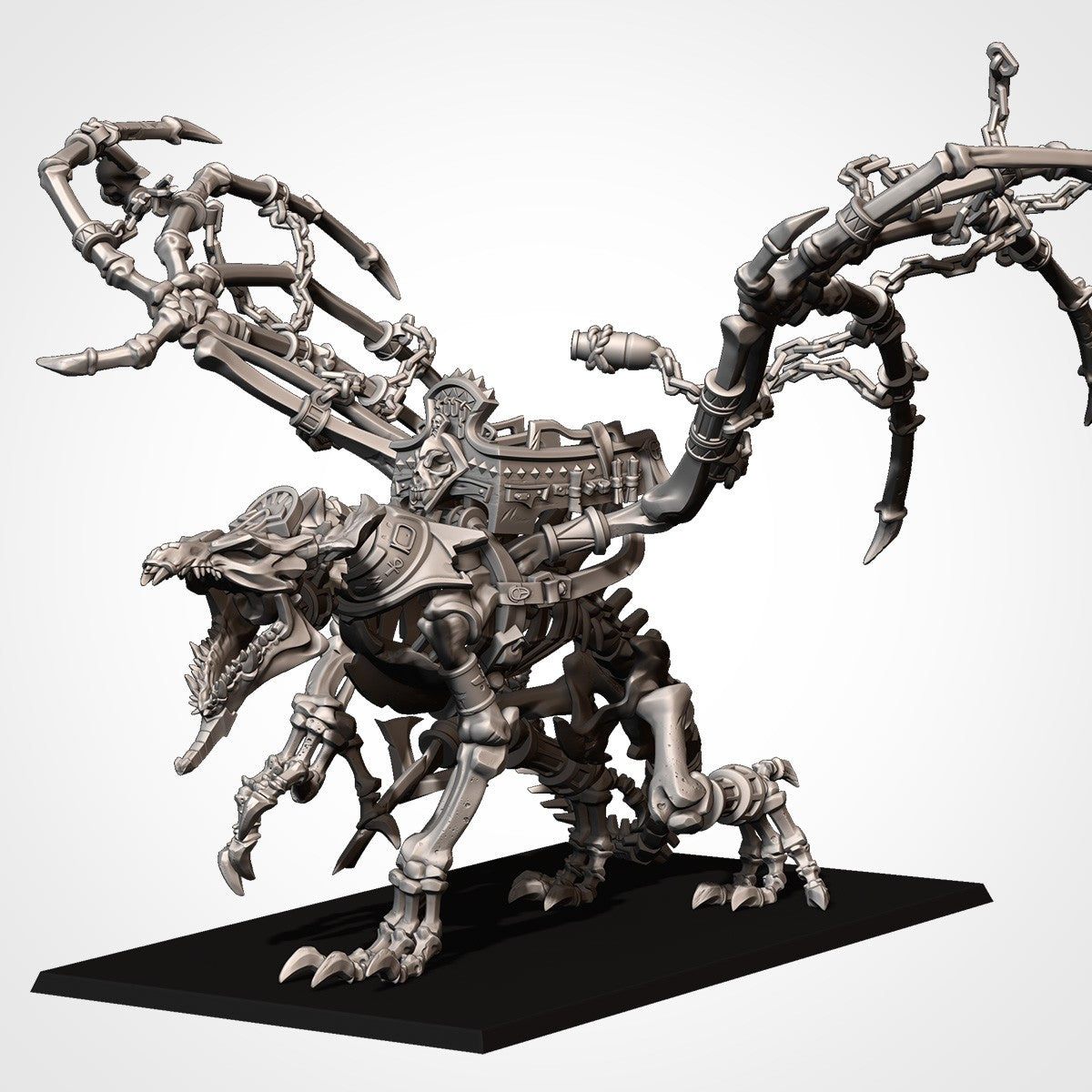 Miniatura Dragón de Hueso Reyes Funerarios resina 32mm sin pintar - Drakholm