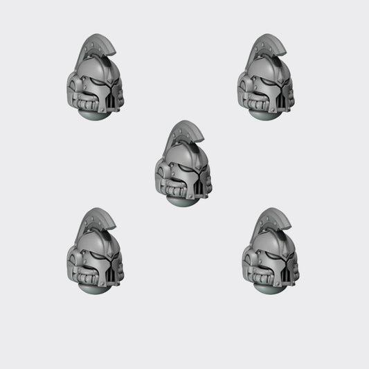 Cabezas Crimson Lords I — bits de conversión sci-fi grimdark de Greytide Studio, resina 32mm sin pintar