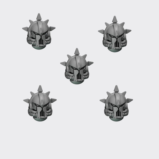 Cabezas Crimson Lords K — bits de conversión sci-fi grimdark de Greytide Studio, resina 32mm sin pintar